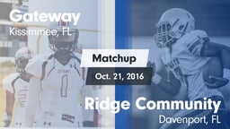 Matchup: Gateway vs. Ridge Community  2016