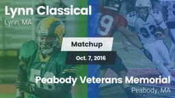 Matchup: Lynn Classical vs. Peabody Veterans Memorial  2016