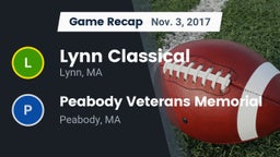 Recap: Lynn Classical  vs. Peabody Veterans Memorial  2017
