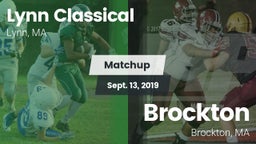 Matchup: Lynn Classical vs. Brockton  2019