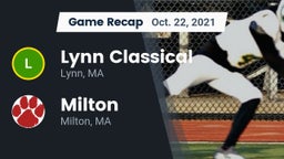 Recap: Lynn Classical  vs. Milton  2021