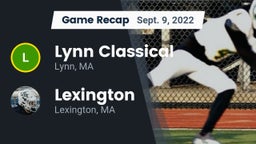 Recap: Lynn Classical  vs. Lexington  2022