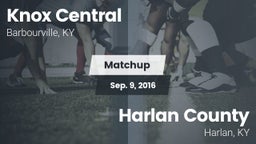 Matchup: Knox Central vs. Harlan County  2016
