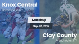 Matchup: Knox Central vs. Clay County  2016