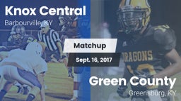 Matchup: Knox Central vs. Green County  2017