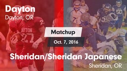 Matchup: Dayton vs. Sheridan/Sheridan Japanese  2016