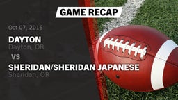 Recap: Dayton  vs. Sheridan/Sheridan Japanese  2016