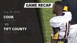 Recap: Cook  vs. Tift County  2016