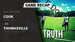 Recap: Cook  vs. Thomasville  2016