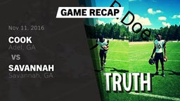 Recap: Cook  vs. Savannah  2016