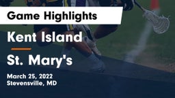 Kent Island  vs St. Mary's  Game Highlights - March 25, 2022