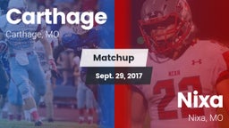 Matchup: Carthage  vs. Nixa  2017