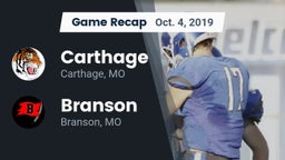 Recap: Carthage  vs. Branson  2019