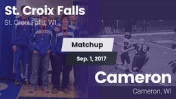 Matchup: St. Croix Falls vs. Cameron  2017