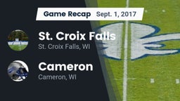 Recap: St. Croix Falls  vs. Cameron  2017