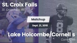 Matchup: St. Croix Falls vs. Lake Holcombe/Cornell s 2018