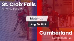 Matchup: St. Croix Falls vs. Cumberland  2019
