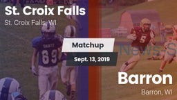 Matchup: St. Croix Falls vs. Barron  2019