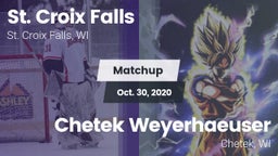 Matchup: St. Croix Falls vs. Chetek Weyerhaeuser  2020