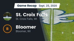 Recap: St. Croix Falls  vs. Bloomer  2020