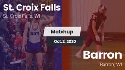 Matchup: St. Croix Falls vs. Barron  2020