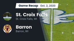 Recap: St. Croix Falls  vs. Barron  2020