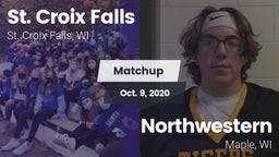 Matchup: St. Croix Falls vs. Northwestern  2020