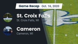 Recap: St. Croix Falls  vs. Cameron  2020