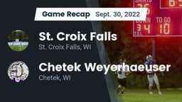 Recap: St. Croix Falls  vs. Chetek Weyerhaeuser  2022