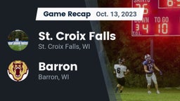 Recap: St. Croix Falls  vs. Barron  2023
