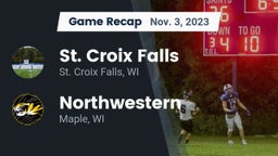 Recap: St. Croix Falls  vs. Northwestern  2023
