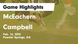 McEachern  vs Campbell  Game Highlights - Feb. 16, 2023