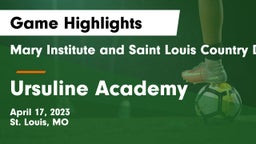 Mary Institute and Saint Louis Country Day School vs Ursuline Academy Game Highlights - April 17, 2023