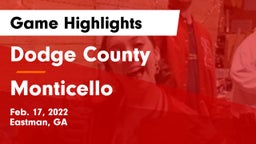 Dodge County  vs Monticello  Game Highlights - Feb. 17, 2022