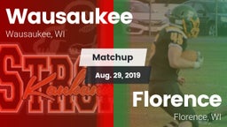 Matchup: Wausaukee vs. Florence  2019