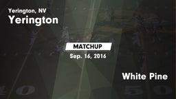 Matchup: Yerington vs. White Pine 2016