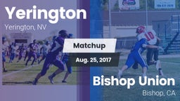 Matchup: Yerington vs. Bishop Union  2017