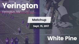 Matchup: Yerington vs. White Pine  2017