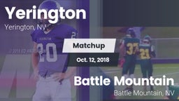 Matchup: Yerington vs. Battle Mountain  2018