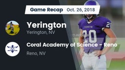Recap: Yerington  vs. Coral Academy of Science - Reno 2018
