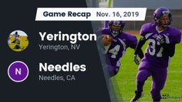 Recap: Yerington  vs. Needles  2019
