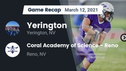Recap: Yerington  vs. Coral Academy of Science - Reno 2021