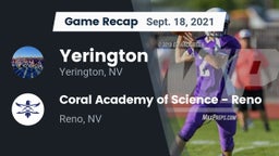 Recap: Yerington  vs. Coral Academy of Science - Reno 2021