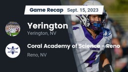 Recap: Yerington  vs. Coral Academy of Science - Reno 2023