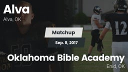Matchup: Alva vs. Oklahoma Bible Academy 2017