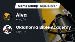 Recap: Alva  vs. Oklahoma Bible Academy 2017