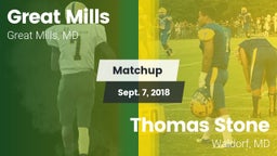 Matchup: Great Mills vs. Thomas Stone  2018