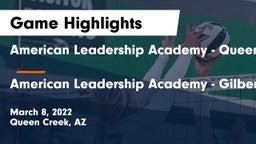 American Leadership Academy - Queen Creek vs American Leadership Academy - Gilbert  Game Highlights - March 8, 2022