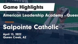 American Leadership Academy - Queen Creek vs Salpointe Catholic Game Highlights - April 13, 2022