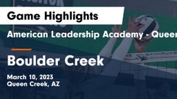 American Leadership Academy - Queen Creek vs Boulder Creek  Game Highlights - March 10, 2023